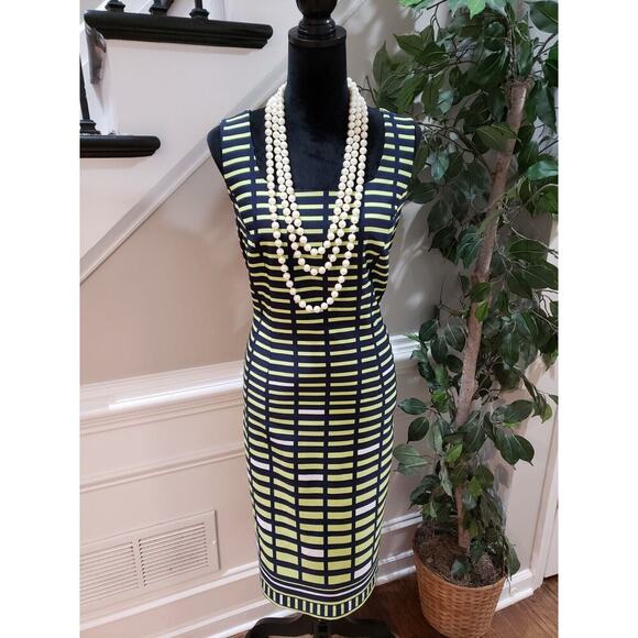 Maya Brooke Women's Multicolor Round Neck Sleeveless Knee Length Dress Size 12 - Picture 1 of 14